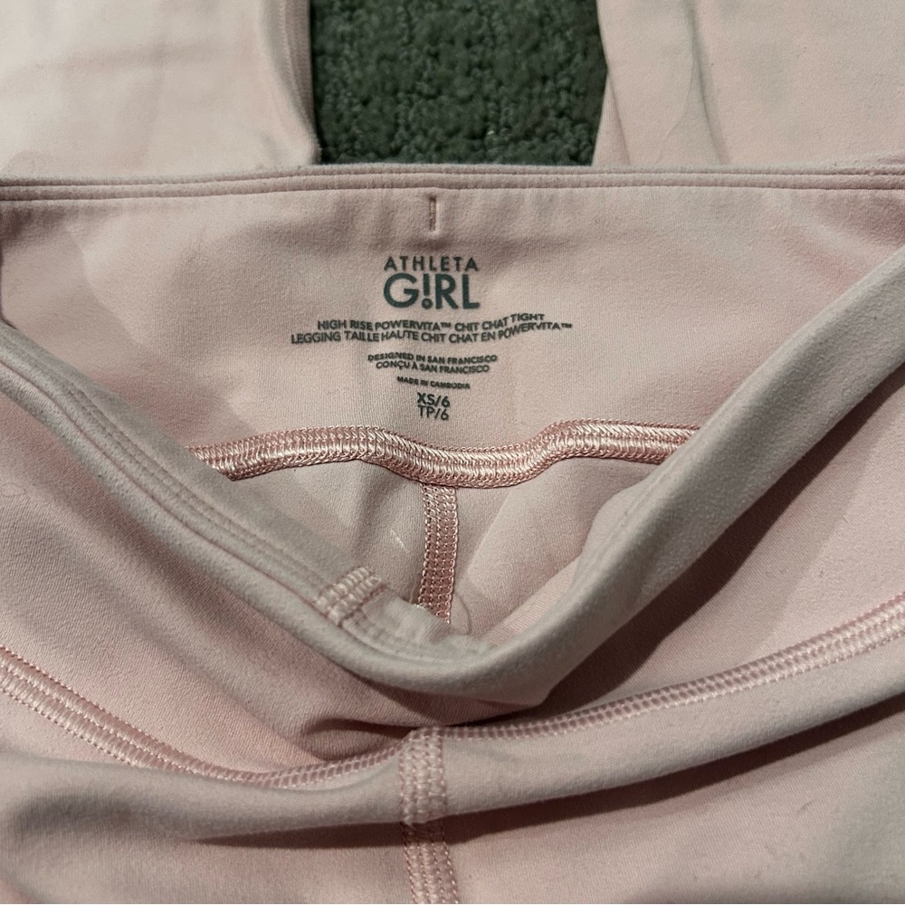 Athleta Girl Light Pink Leggings